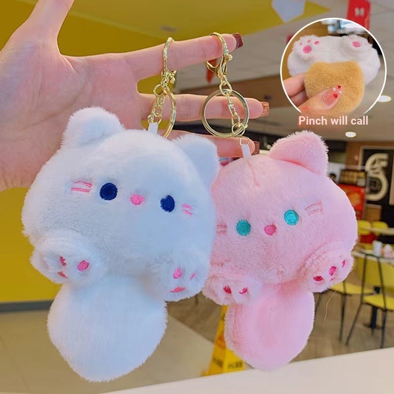 Squeaky อินเทรนด์ Cool น่ารัก Casual Cat Series ตุ๊กตาตุ๊กตา BIBII กรีดร้อง Meow Planet หัวเข็มขัดนั