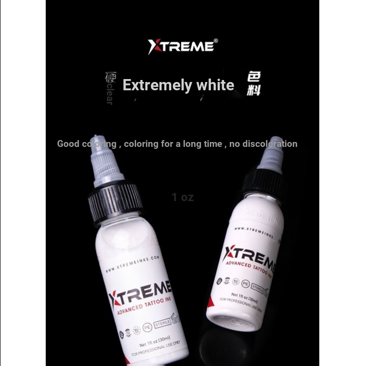 Tattoo Pigment สีขาวถาวร Pigment Water-Based Hard Core Extreme Tattoo High Gloss Jingzhe Tattoo Equip