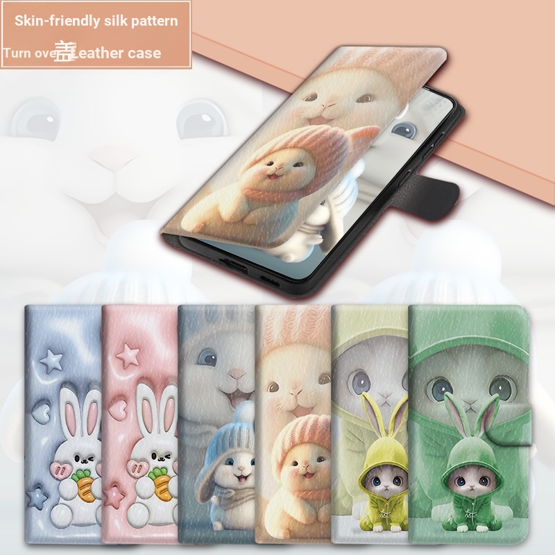 ฝาครอบหนังเคสโทรศัพท์เหมาะสําหรับ OPPO A52 A72 A92 A94 A57 A77 A78 A53S A74 A Stack Shock-proof เคสป้องกัน