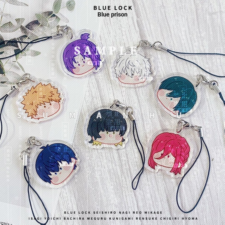Blue Prison BLUELOCK พวงกุญแจ Clean World One จี้โทรศัพท์มือถือ Bee Lok กลับแหวน Seishiro Nana จี้ Reiki Mikage Xiao จี้ Ito Shi Rin จี้ Chikari เสือดาวเสือดาว Ma Kuoshen Linsuke