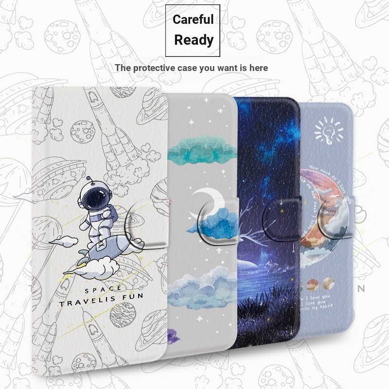 ซองหนังแบบฝาพับเหมาะสําหรับ Vivo V20 V23 V25 V27 Pro V23E V20SE Y70 V21E เคสโทรศัพท์นักบินอวกาศป้องกันกรณี