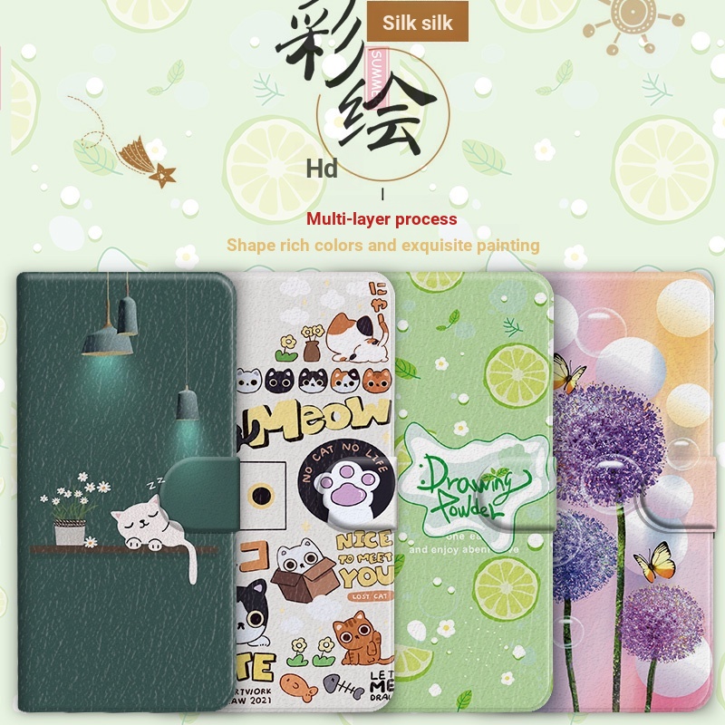 ซองหนังการ์ตูนเหมาะสําหรับ Vivo V20 V23 V25 V27 Pro V23E V20SE Y70 V21E เคสโทรศัพท์เคสซิลิโคนสาว
