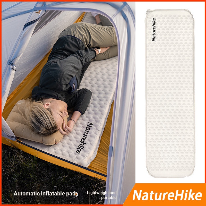 Naturehike Naturehike Ultra-Lightเบาะเป่าลมอัตโนมัติแบบพกพากลางแจ้งCamping Matเต็นท์พรมปูพื้นฟองน้ําเบาะเป่าลมSleeping Mat Moisture-Proof Mat