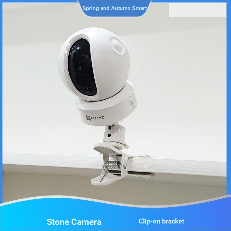 Ezviz PTZ กล้อง C6CN การติดตั้งวงเล็บเจาะฟรีคงที่สีขาวคลิปหนังสือผนังตารางวงเล็บฐานไม่มีกล้อง