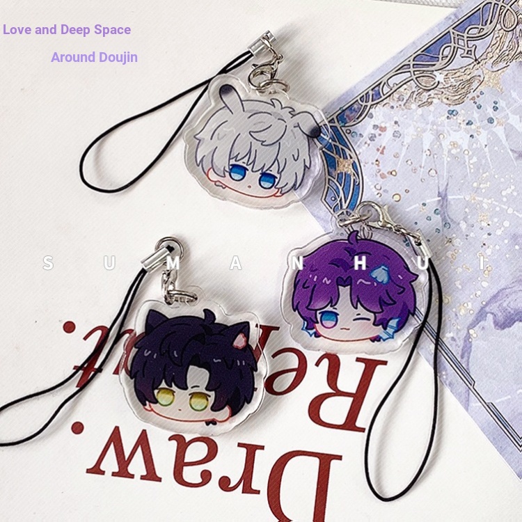 จี้โทรศัพท์มือถือ love และ Deep Space จี้รักและ deepspace Star Sinking Back to Qi Yuli พวงกุญแจลึก