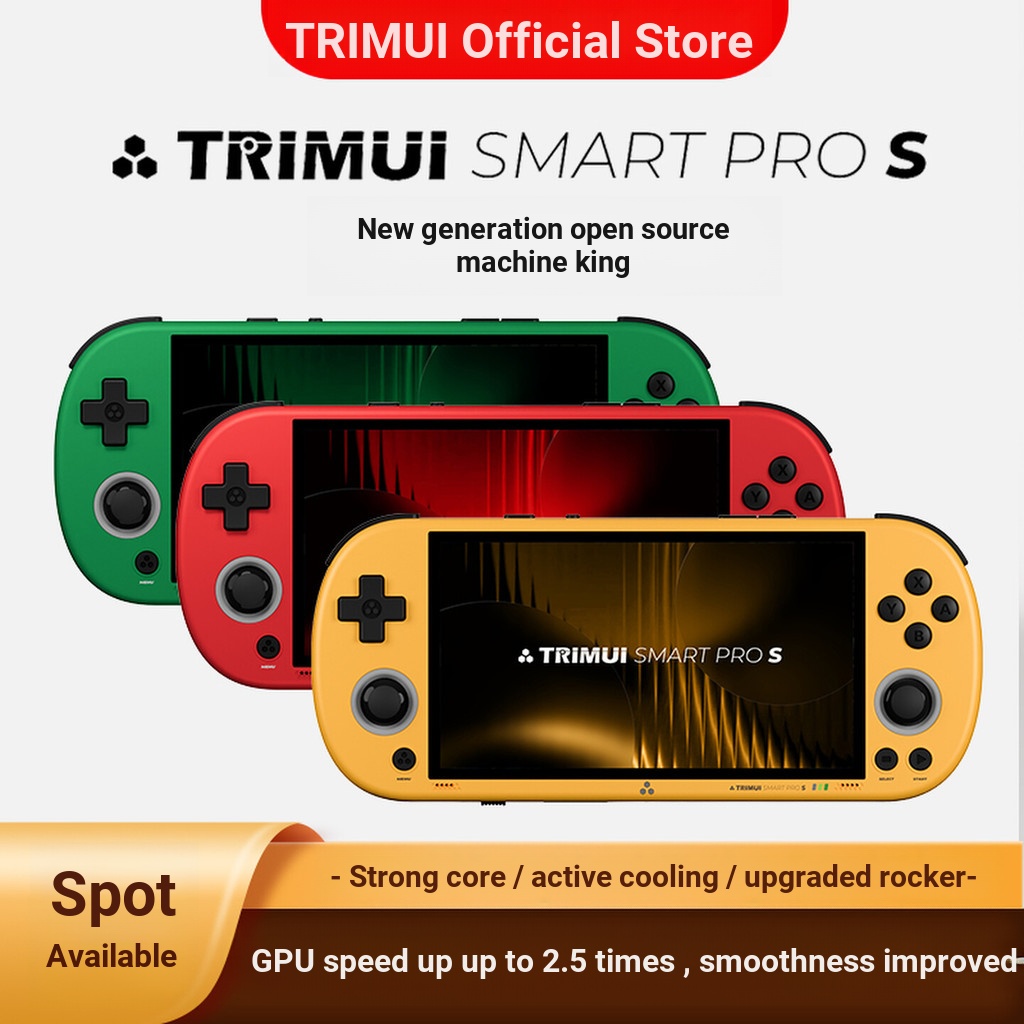 คอนโซลเกมมือถือ [ข้าวเป่ารุ่นที่สอง] TRIMUI SMART PRO S Official Store Quanzhi A523GPU Enhanced 2.5 