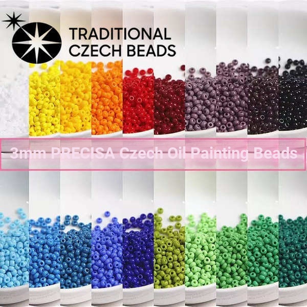 [ลูกปัดข้าว] เช็ก BOSS Osama 3 มม.ภาพวาดสีน้ํามันสีทึบลูกปัดข้าวทําด้วยมือ diy ลูกปัดหลวมลูกปัดสร้อย