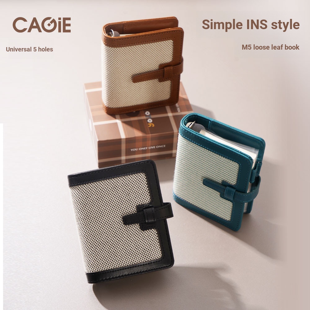ใหม่ m5 Loose-leaf Book High-End Feeling Simple ins สไตล์โน้ตบุ๊คมูลค่าสูงหนา Blank Core Seal Book ค