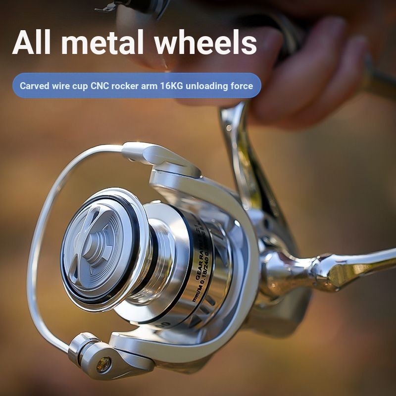 [สิ่งจําเป็นตกปลากลางแจ้ง] Haoden Silver Dragon Spinning Wheel All-Metal Fishing Reel Fishing Reel L