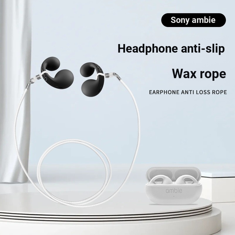 Sony ambie Bone Conduction ชุดหูฟังบลูทูธเชือกป้องกันการสูญหาย Huaqiangbei Ambie ชุดหูฟัง Anti-Slip 