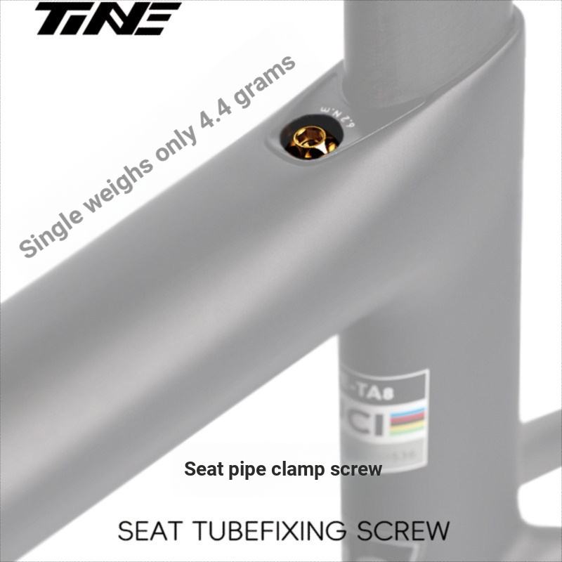 TiNE Ultra-Light Lightning sl7/sl8 Seatpost Clamp ชิ้นส่วนดัดแปลงสกรูโลหะผสมไททาเนียม 4.4g