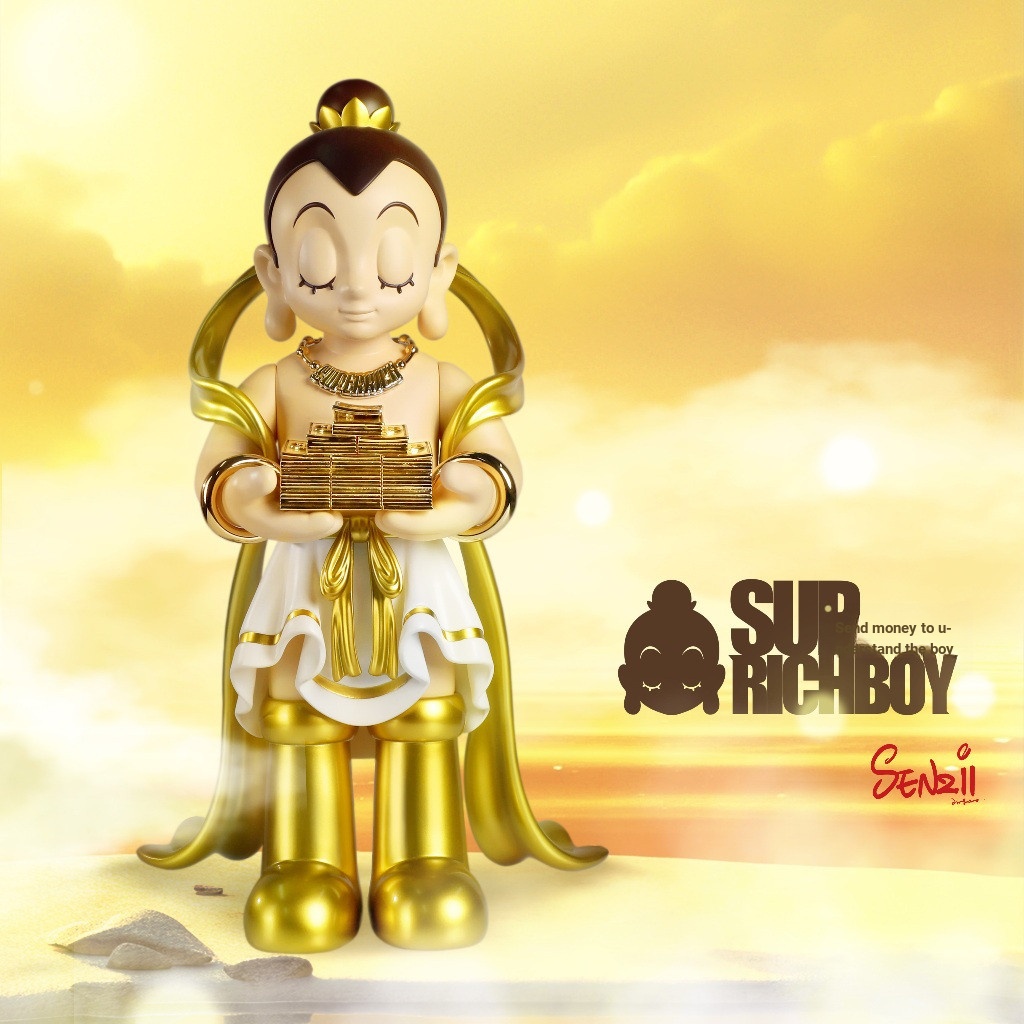 SENZII Qianji Firm x ส่งเด็กชายเงิน 1.0 อินเทรนด์เล่นรูปของเล่นเครื่องประดับคอลเลกชันตกแต่งของขวัญสร