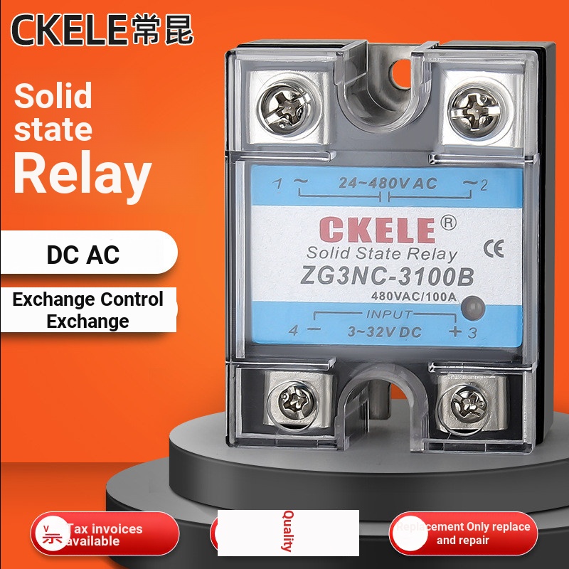 รีเลย์โซลิดสเตตเฟสเดียว ZG3NC-340B Over Zero Trigger AC Solid State Relay SSR Control AC