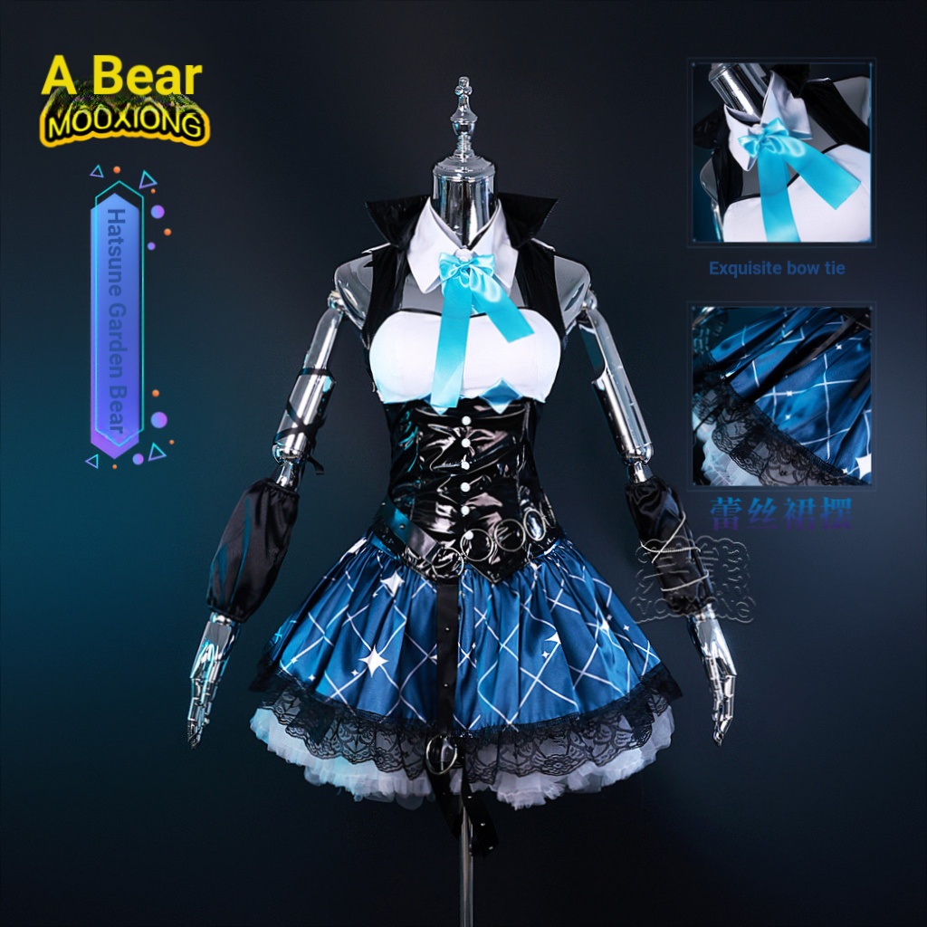 Mou Bear Hatsune Raccoon Series คอสเพลย์เครื่องแต่งกาย Hatsune Little Devil cos เสื้อผ้าครบชุด MIKU 