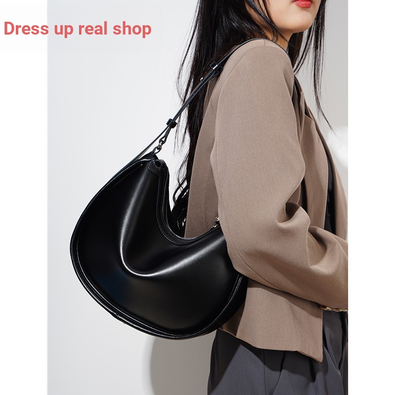 Qiuzhen Shop High-End แฟชั่น Cross-Body Half-Moon กระเป๋าแฟชั่นไหล่เดียวCross-Body Niche Designกระเป