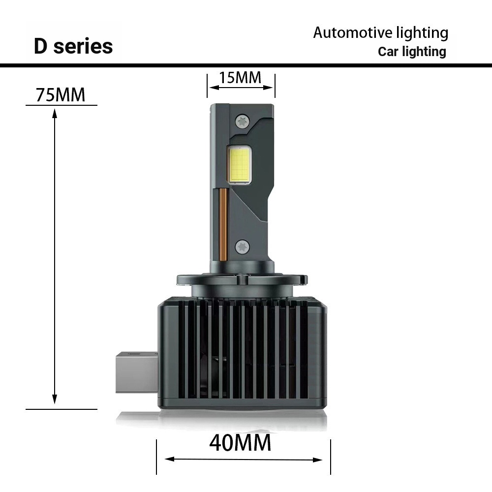 ไฟหน้ารถ LED D Series D1S/D2S/D3S/D4S/D5/D8 หลอดทองแดงคู่ความร้อนนําไฟฟ้าไฟ LED ไฟหน้า