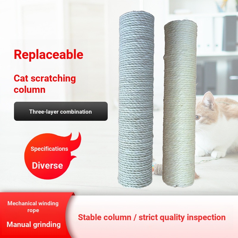 Cat Scratch คอลัมน์ DIY Cat Jute คอลัมน์เชือกป่านสัตว์เลี้ยงแมว Scratch Board ครอกแมวระเบียงแมวปีนเข