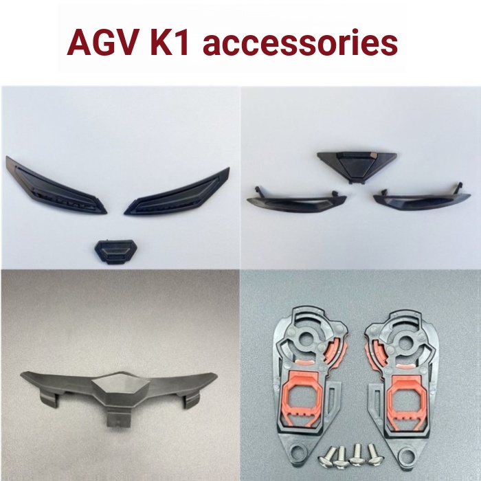 AGV K1 K1S หน้าต่างด้านบน K3SV หัวฉีดหน้าต่างฐานป้องกันจมูกชุดเต็มซับหมวกกันน็อคอะไหล่หมวกกันน็อครถจ