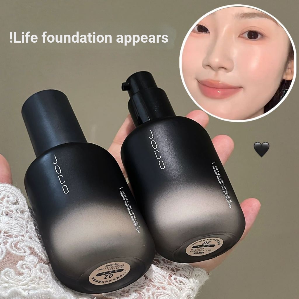 JOCO Mist ซ่อน Soft Matte Light Moisturizing Liquid Foundation บริการแสง Non-sticking Powder ติดทนนา