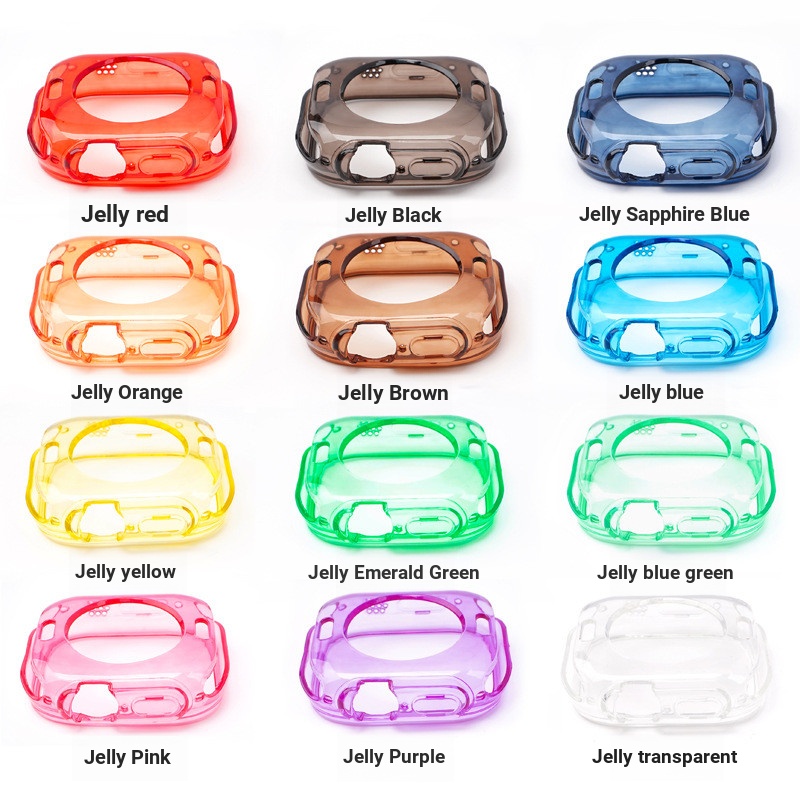 TPU Jelly Case เหมาะสําหรับ Applewatch9-1 Generation se Case Apple Watch Case iwatch Case iwatch ult