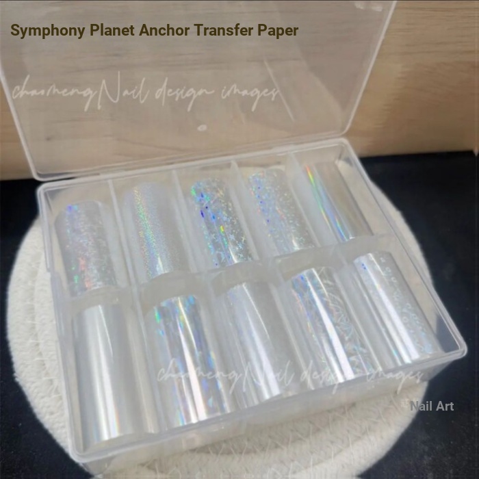 Symphony Planet Laser Transfer Paper Nail Shop Dedicated Ten Rolls สีสันหลากหลายญี่ปุ่น ins สวมใส่กา