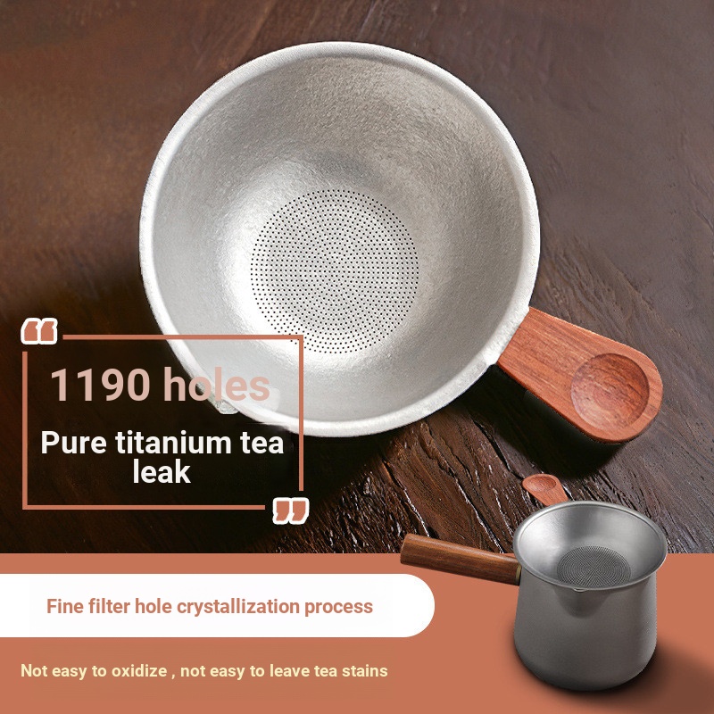Pure Titanium Tea Drain Pure Titanium Tea Filter Thousand-Hole Integrated Tea Filter Pure Titanium H