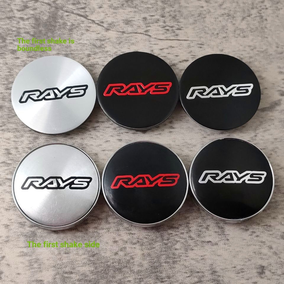 ดัดแปลง 60MM Hub Cap 57MM Calibre Car Hub Center Cap หมวกตกแต่ง RAYS ฝาครอบล้อหมวกแบน