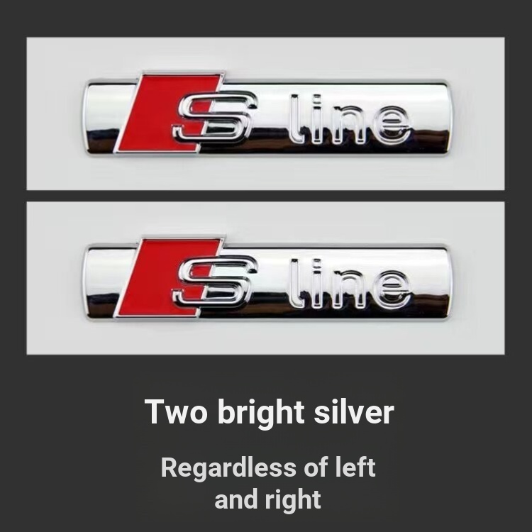 Audi Metal Sports sline Side Label Q3 A3 Q5 A4L A6L สติกเกอร์รถดัดแปลง Fender ตกแต่งป้าย