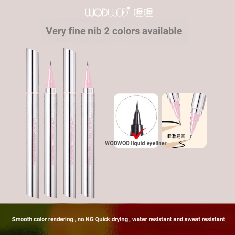 WODWOD WODWOD Smooth Color Holding Ultra-Fine Liquid Eyeliner Pen High Color Rendering Not Easy to S