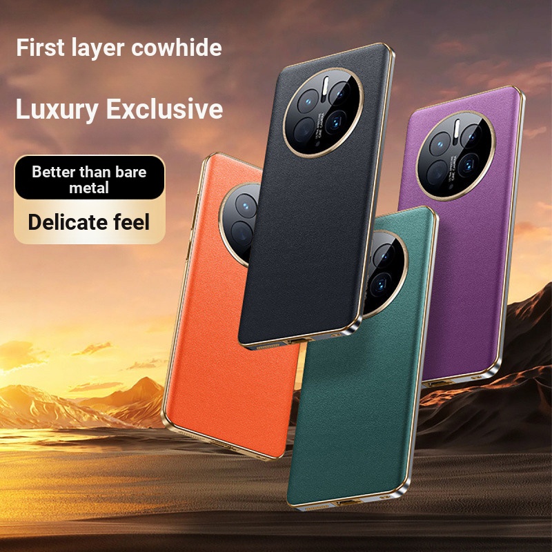 เหมาะสําหรับกันกระแทก magic5 Napa Pattern mate40 หนังแท้ 50pro เคสหลังเคสโทรศัพท์เคสป้องกัน