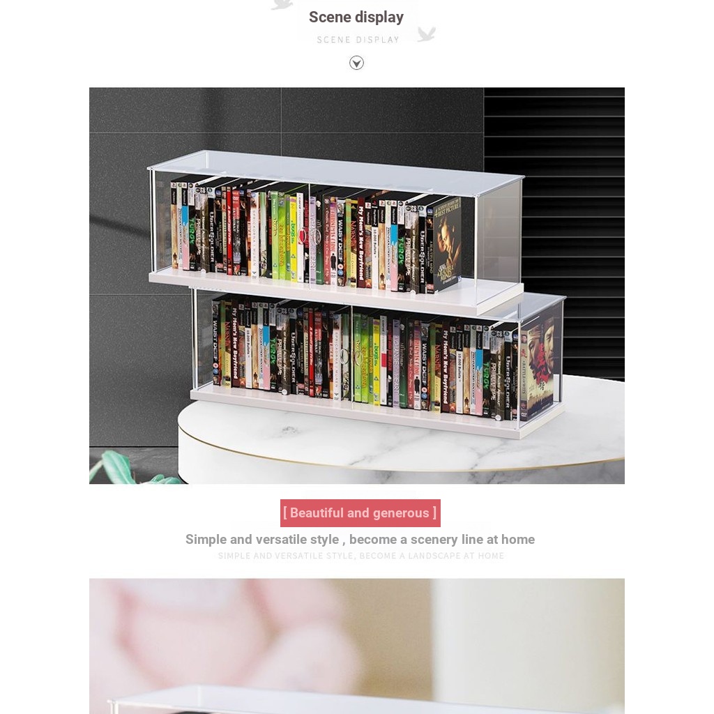 Tyk CD Rack โปร่งใส Creative กล่องแสดง DVD CD Video Rack CD Locker กล่องอะคริลิค Rack 6NGP VDRU