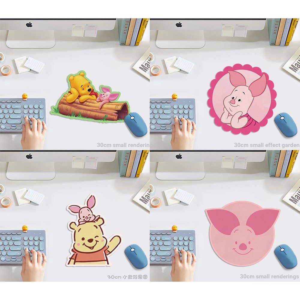 Winnie the Pooh Piglet Piglet Piglet Piglet แผ่นรองเมาส์คอมพิวเตอร์ขนาดเล็กแบบพกพาสาวน่ารักการ์ตูน P