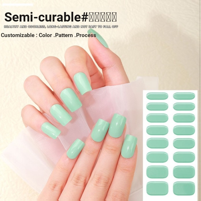 เล็บเจลญี่ปุ่น สติ๊กเกอร์สีทึบ New Craft UV Semi-Curing Nail สติ๊กเกอร์เล็บเจล