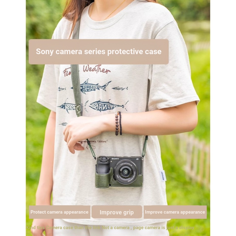[LinLinShop] Sony a6700 Protective Case ZVE10 กระเป๋ากล้องรุ่นที่สอง A7C2 Base a7m4 เคสหนัง a7r5 อุป