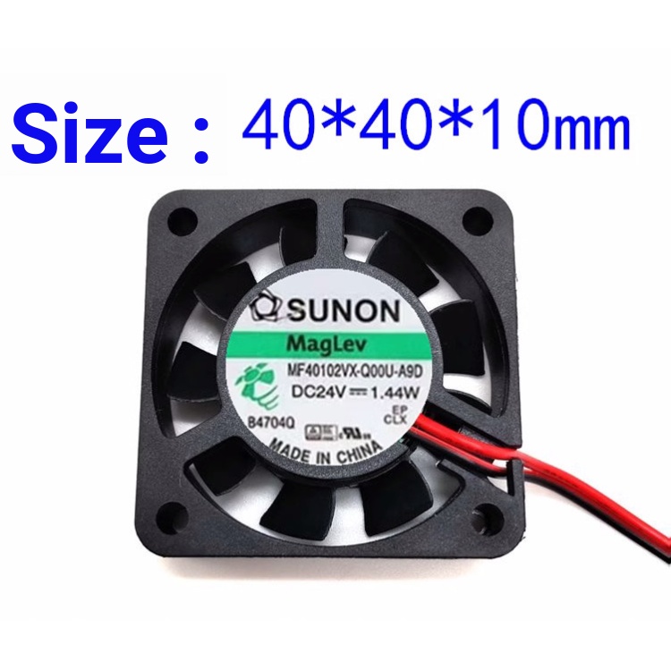 Jianzhun MF40102VX-Q00U-A9D 4010 24V 1.44W พัดลมอินเวอร์เตอร์เงียบ 2 สาย
