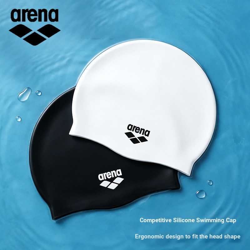 ที่โดดเด่น] หมวกว่ายน้ํา Arena Arena หมวกว่ายน้ําซิลิโคนผู้ใหญ่เด็ก Unisex กันน้ําป้องกันหูความยืดหย