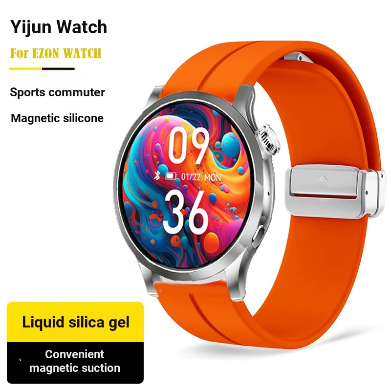 เหมาะสําหรับ EZON R7 สาย Yizhun WATCH S9 S8 S7 Quick Release สายรัดข้อมือซิลิโคนกีฬา R6 (T938)/R1 GP