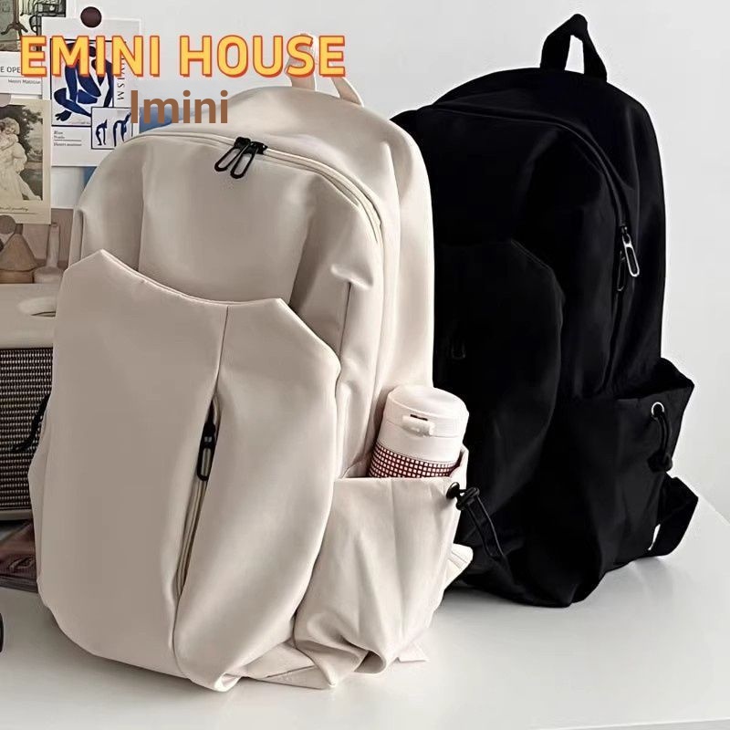 EMINI HOUSE Simple Solid Color Student Schoolbag Casual Female Junior High School Students Class Bac
