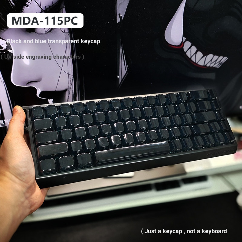 ปุ่มกดเกม ปุ่มกดสําหรับเล่นเกม ปุ่มกด ACE68 คริสตัลน้ําแข็งปุ่มกดโปร่งใส MDA แกะสลักด้านข้างขนาดเล็ก