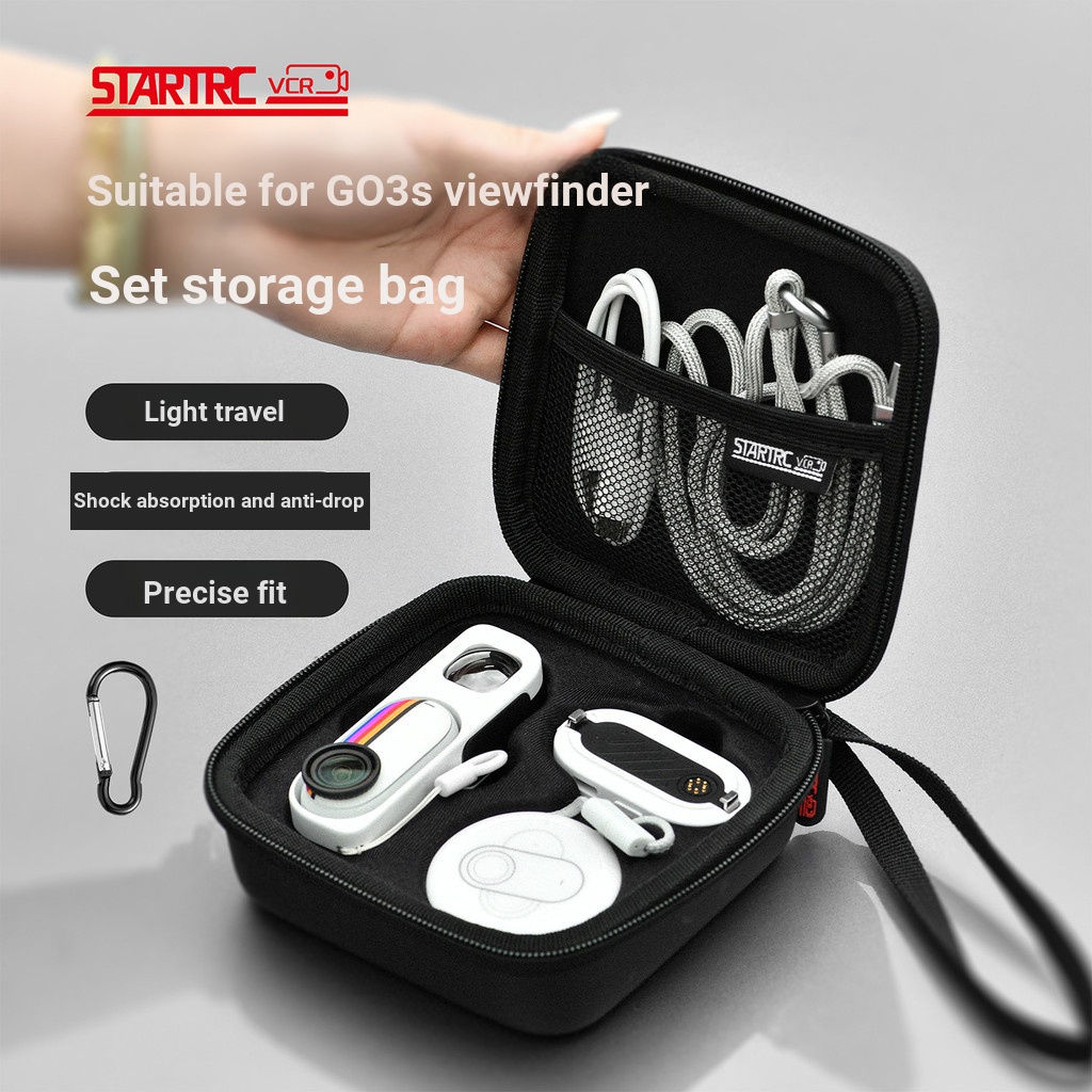 เหมาะสําหรับ Shadowstone Insta360 GO 3S Retro Player Limited Edition กระเป๋าเก็บ Thumb Camera ช่องมองภาพกระเป๋า