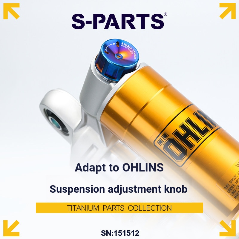 S-PARTS ไทเทเนียมอัลลอยด์ OHLINS Olys โช้คอัพปรับลูกบิด XMAX300 VESPA