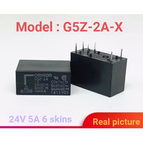 G5Z-2A-X 24V นําเข้ารีเลย์รถยนต์ Omron 5A 6 Pins