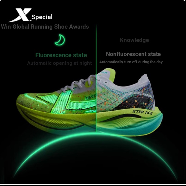 XTEP/Special Walk 160X3.5 PRO รองเท้าวิ่งรองเท้าผู้ชาย Racing แผ่นคาร์บอนรองเท้าวิ่งมาราธอนผู้ชายฤดู
