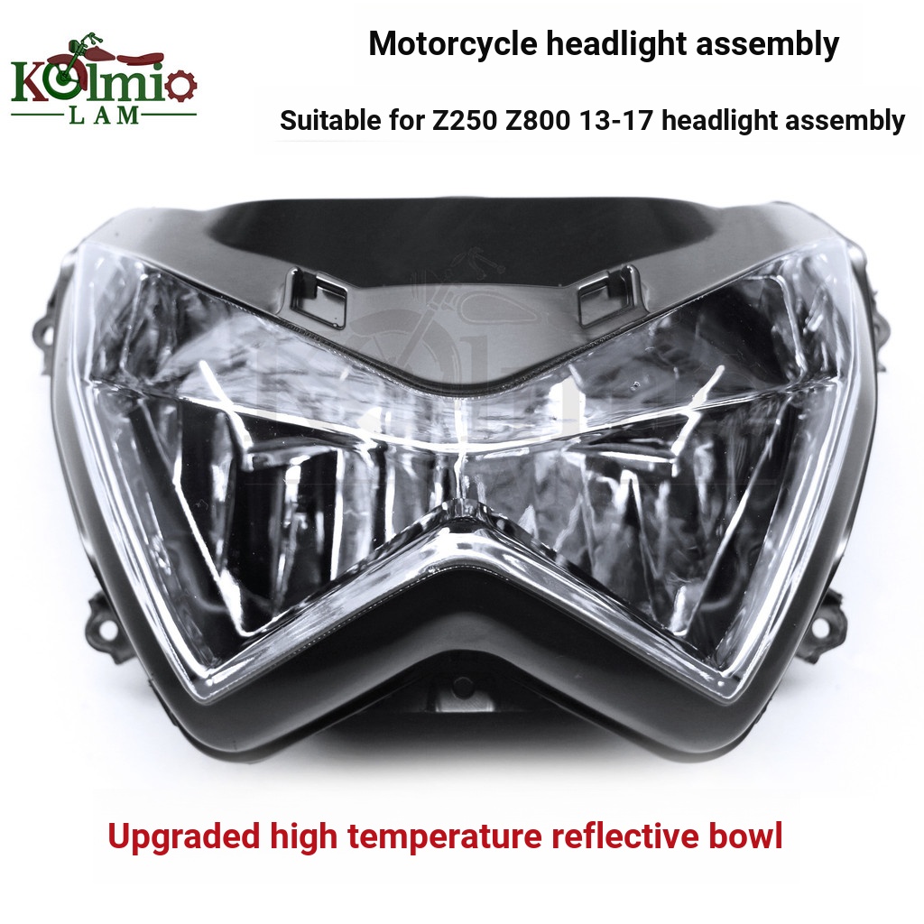 เหมาะสําหรับคาวาซากิ Z250 Z800 13-17 ปีรถจักรยานยนต์ไฟหน้าประกอบไฟหน้าแสงไฟหน้า