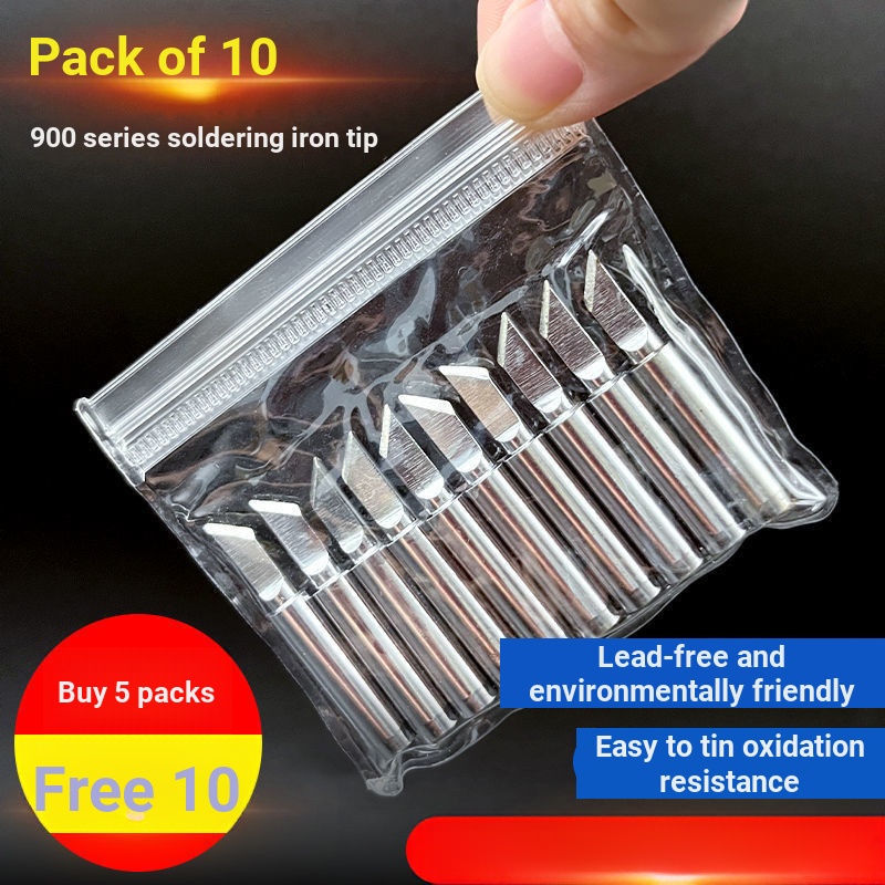 Tyk 4.1 Xufeng Universal 10 ชิ้น 936 หัวแร้งบัดกรีเครื่องมืออิเล็กทรอนิกส์เชื่อมซ่อมหัวเชื่อมไฟฟ้าหั