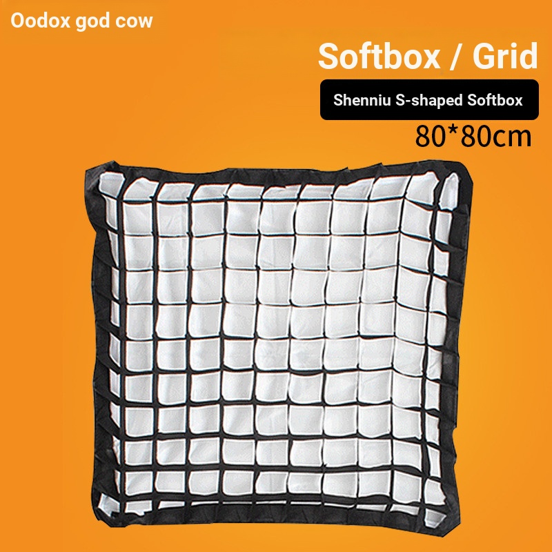 ราคาต่ํา Spike Shenniu S-Shaped Softbox Grid Grid Grid 80 * 80 ซม. Softbox Flash Portable Cover (แยก