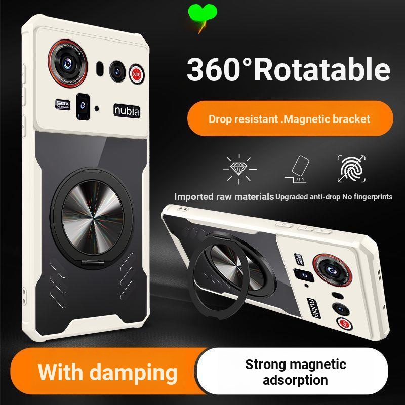 ❤เคสโทรศัพท์ Nubia z80ultra การกระจายความร้อนแม่เหล็ก 360°วงเล็บหมุนได้กันกระแทก NX741J ฝาครอบโปร่งใ