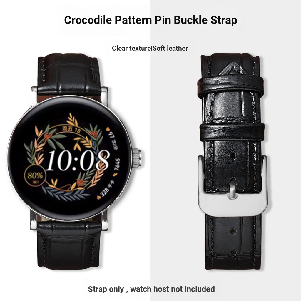 [สายสํารอง] สายนาฬิกาทดแทนนาฬิกา Huawei watch345 นาฬิกา gt654 หนังจระเข้โดยเฉพาะ watch4pro ผู้ชายผู้