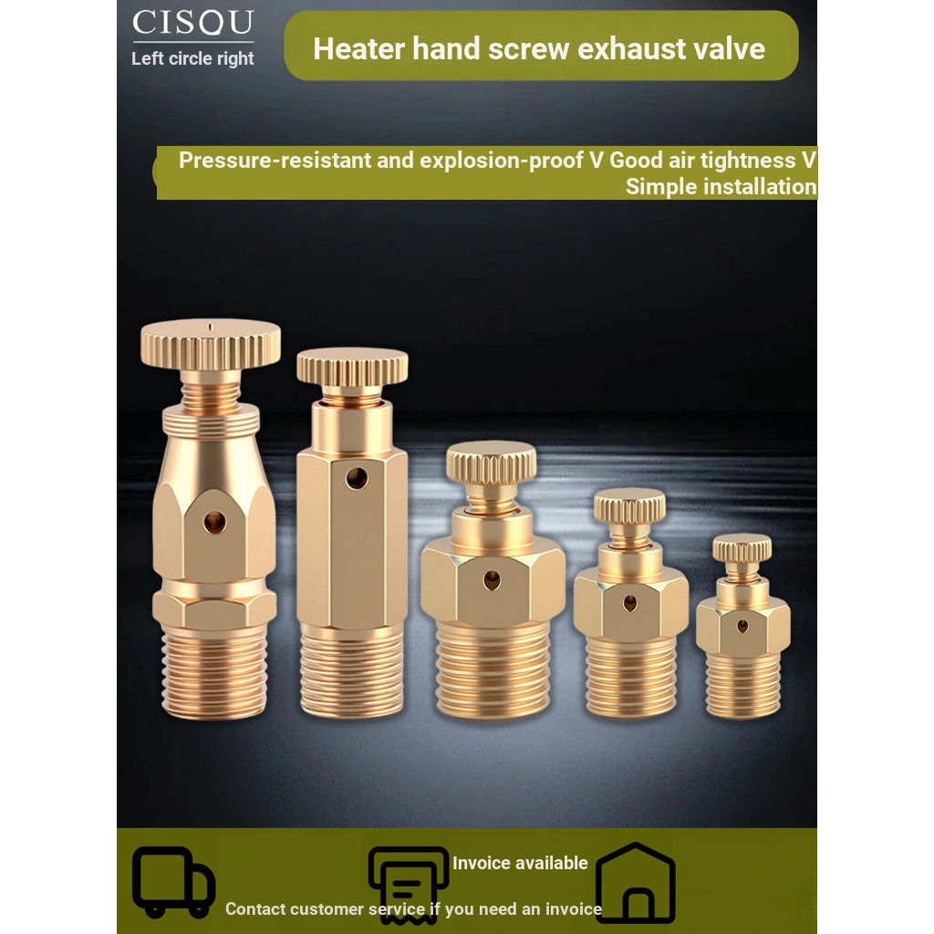 B b.Brass Manual Discharge Valve 1/2/3/4 จุด Old-fashioned หม้อน้ําเครื่องปรับอากาศวาล์ววิ่งวาล์ว De