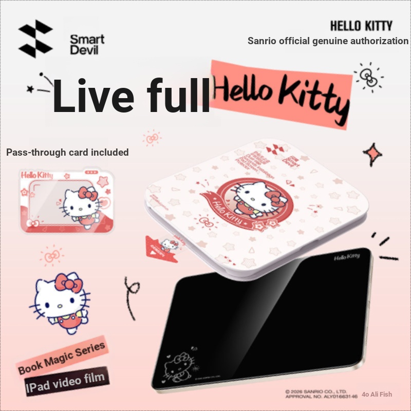 Flash Magic Sanrio iPad Shadow Film เหมาะสําหรับ Air8/7 ฟิล์มนิรภัย 2026 แท็บเล็ต Pro HD ฟิล์ม 11th Generation 7/5 Apple Sanriokitty หน้าจอ Kuromi ข้าวโพดสุนัข 46